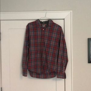 Large slim fit j crew casual button down